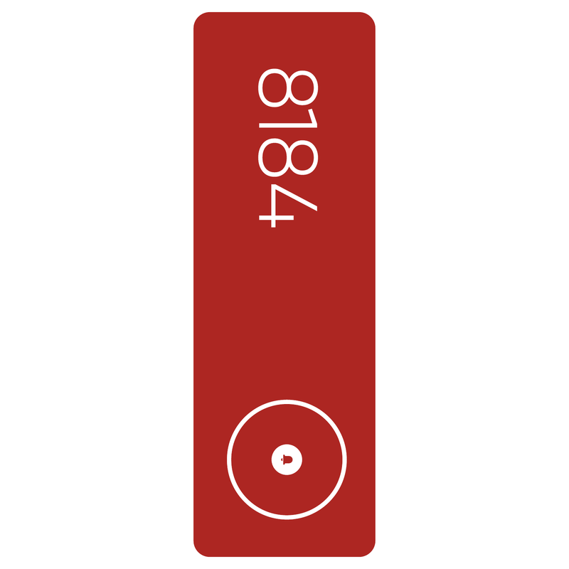 DasKlug Signal Red — Slim tall format