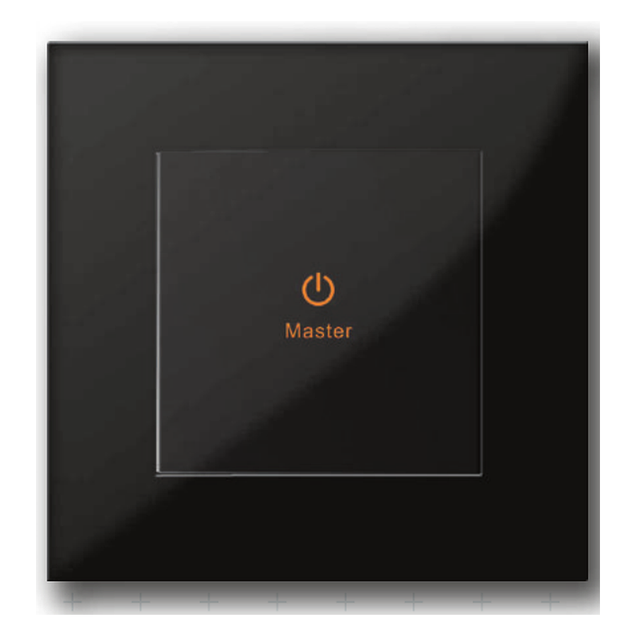 DasKlug 1 Gang Master — Master off — black glass