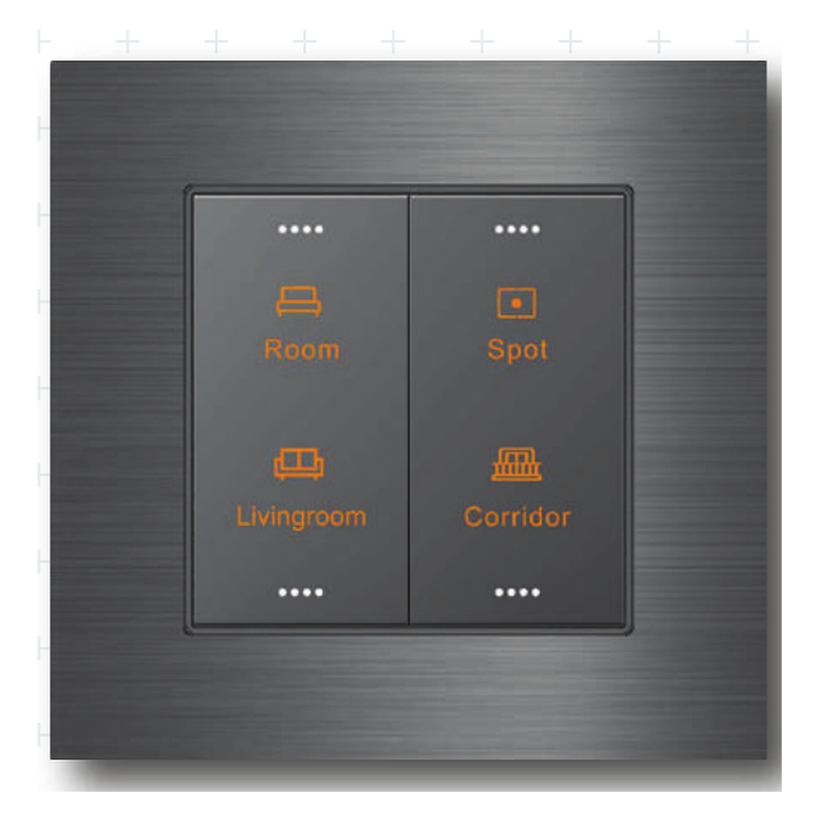 DasKlug 4 Gang — Four-zone — gunmetal brushed