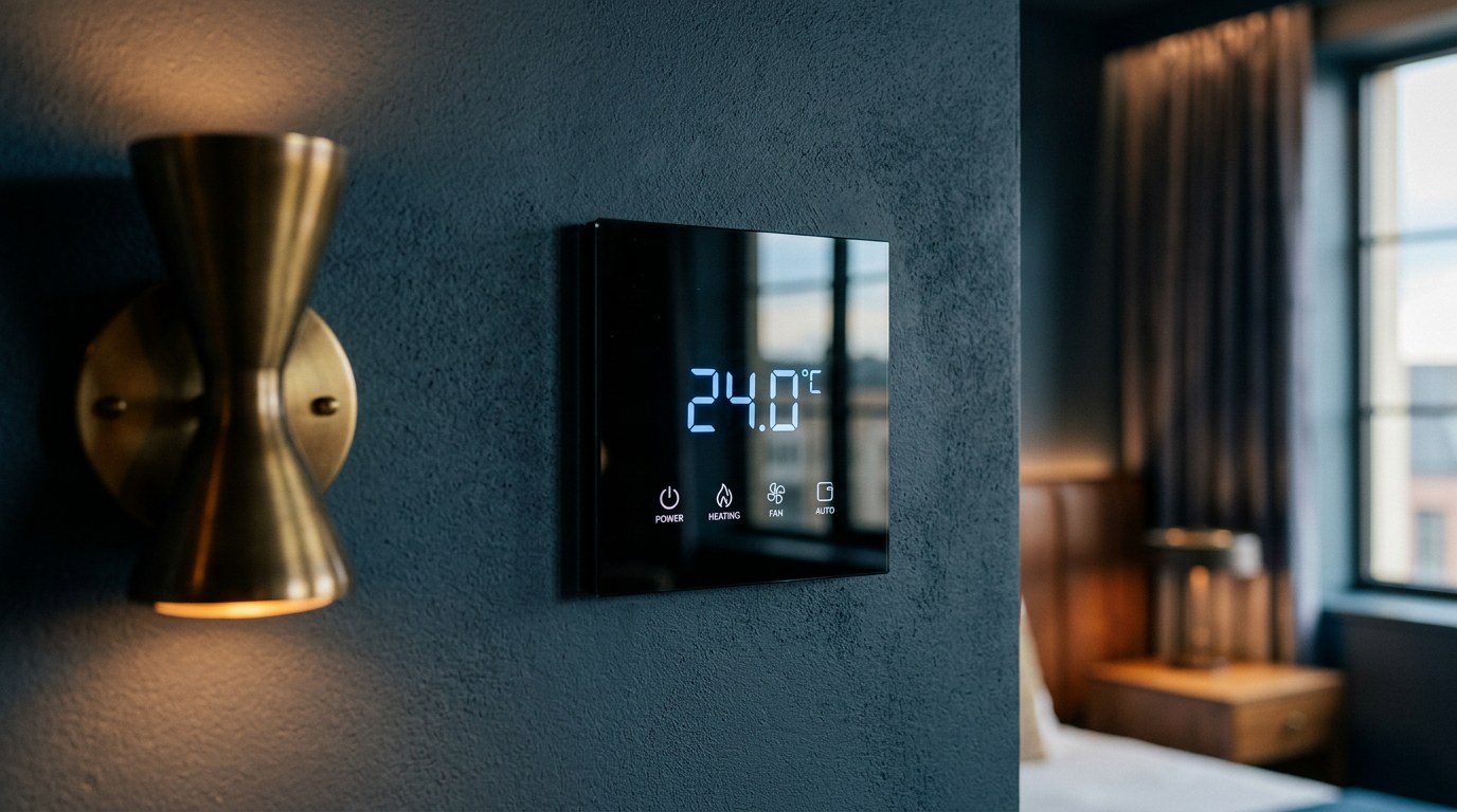 DasKlug Flat Touch — LCD readout — Power / Heating / Fan / Auto